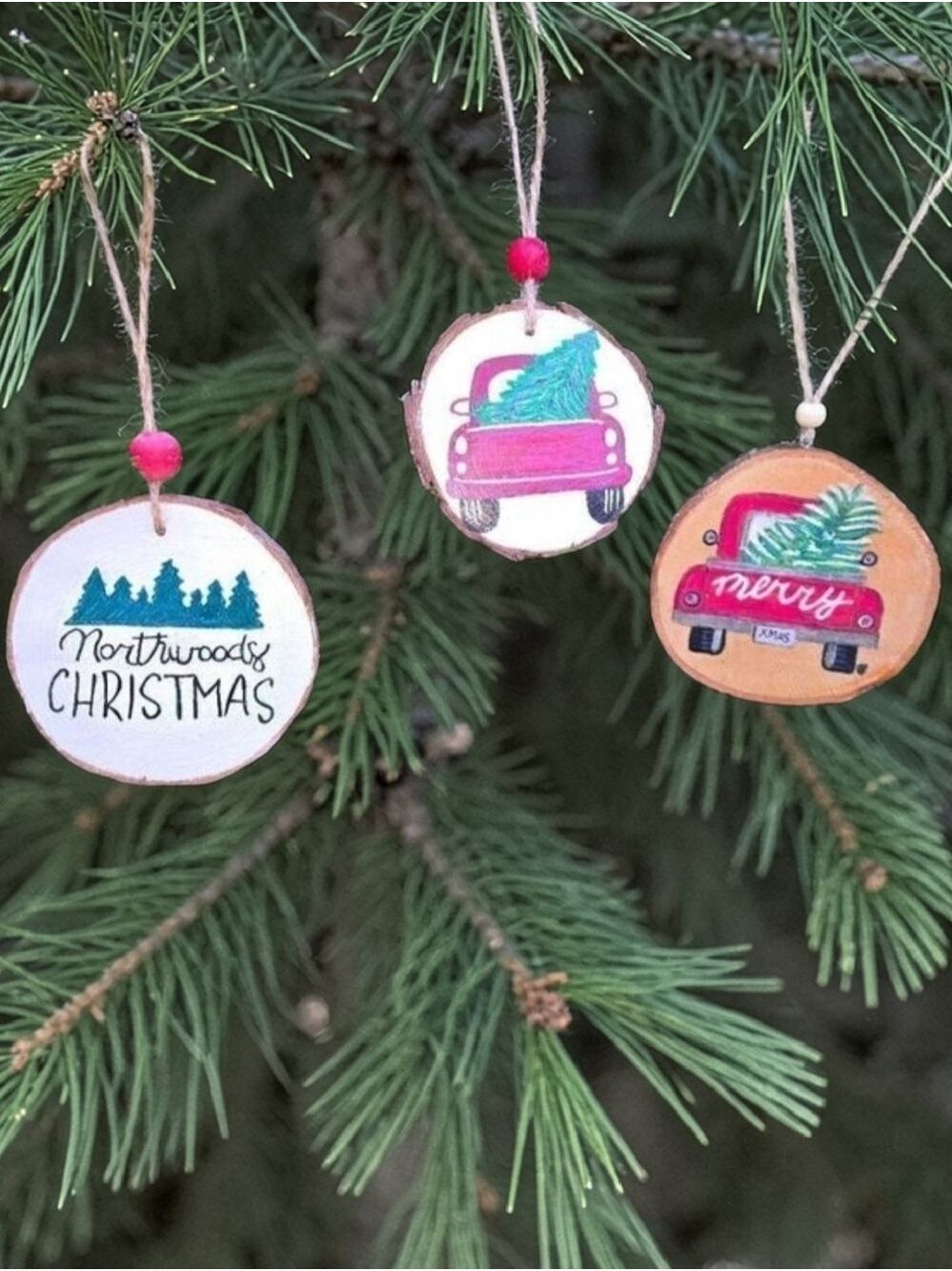 Christmas Ornaments Red Truck Series #CHR7